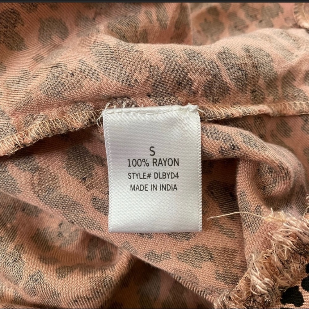 Miami Pink Leopard Print Fray Dress - Picture 5 of 5